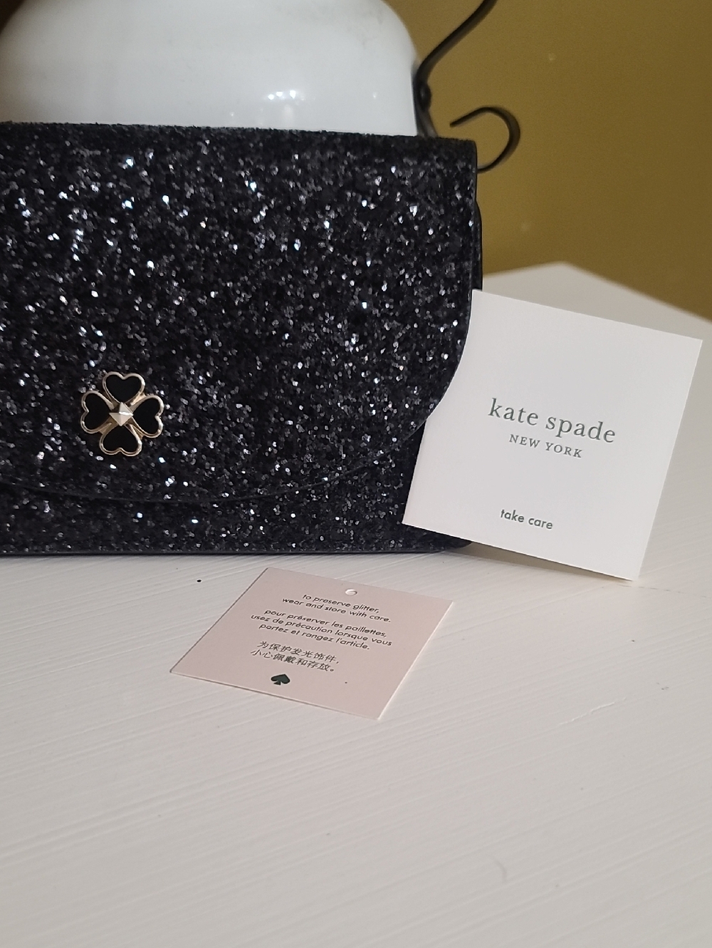 kate spade Black Glitter Wristlet Clutch - Picture 8 of 9